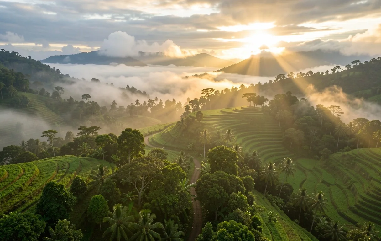 Natural landscape of Indonesia